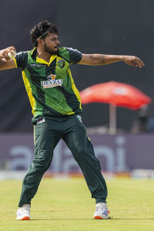During Match No 08 of Adani MP League T20 2025 played between Chambhal Ghariyal and Rewa Jaguars held at Shrimant Madhav Rao Scindia Cricket Stadium, Gwalior on 16th June 2025
 
© Adimazes/MPLeagueT20